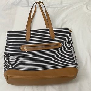 A new day Target tote bag beach bag new blue white tan
